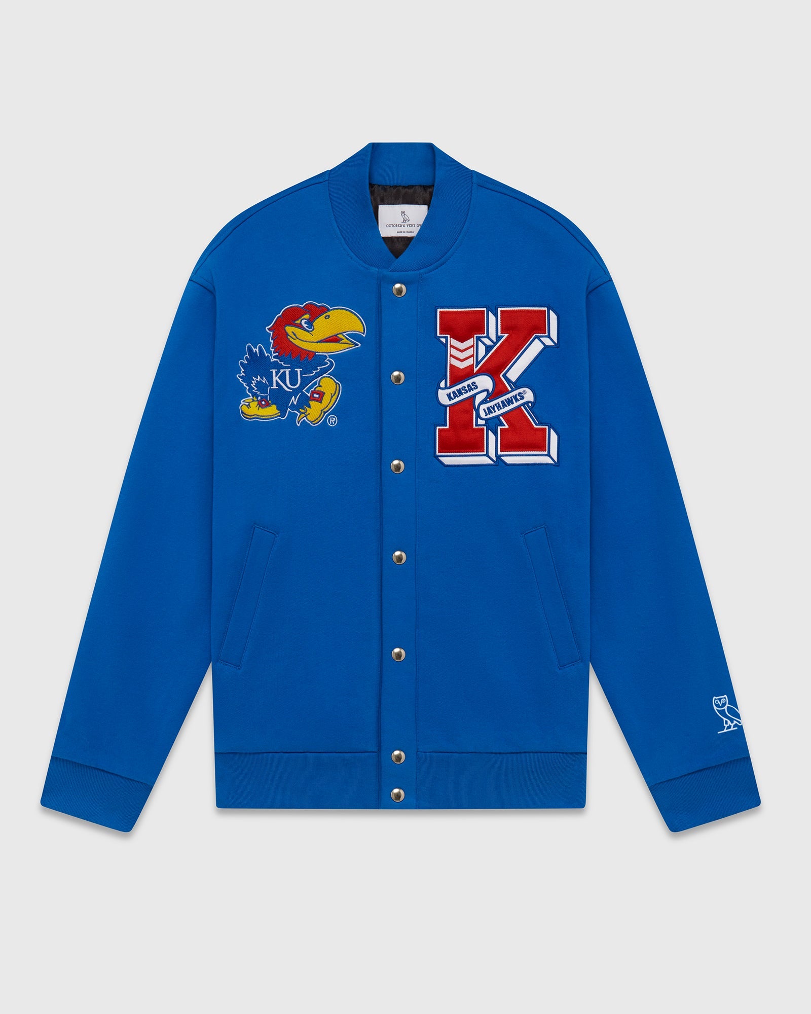 Kansas Jayhawks Fleece Varsity Jacket - Blue