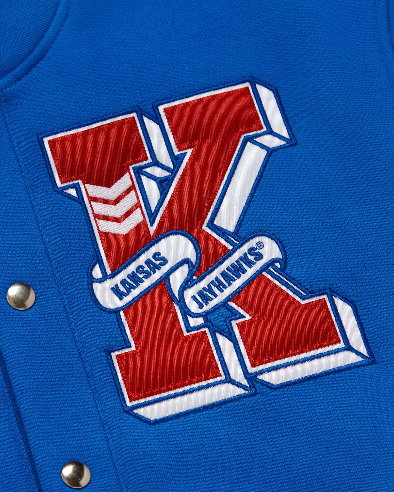 Kansas Jayhawks Fleece Varsity Jacket - Blue