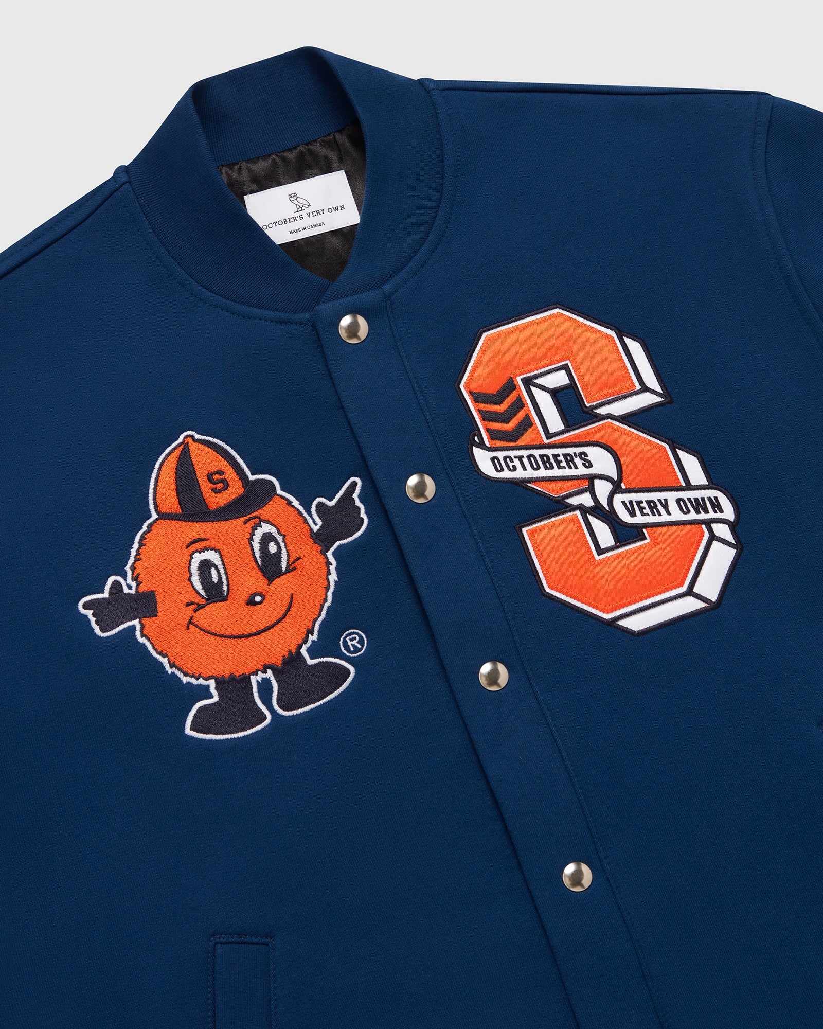 Syracuse Orange Fleece Varsity Jacket - Navy