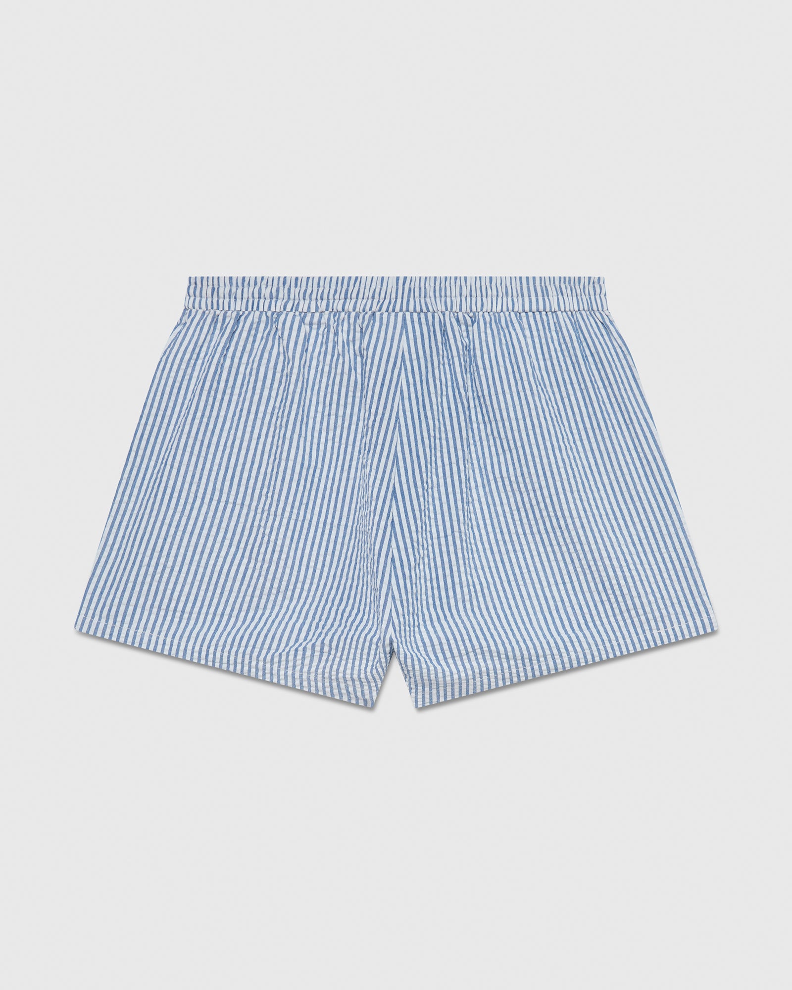 Pom Pom Seersucker Short - Light Blue