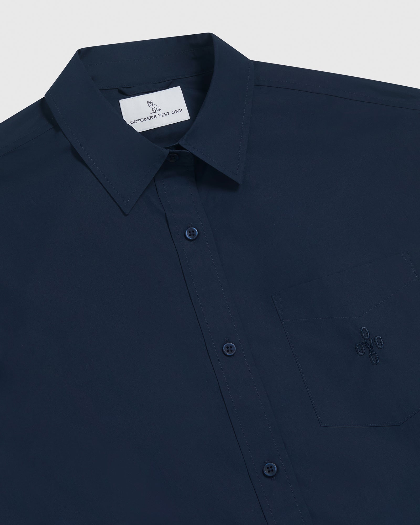 Oversized Poplin Shirt - Navy