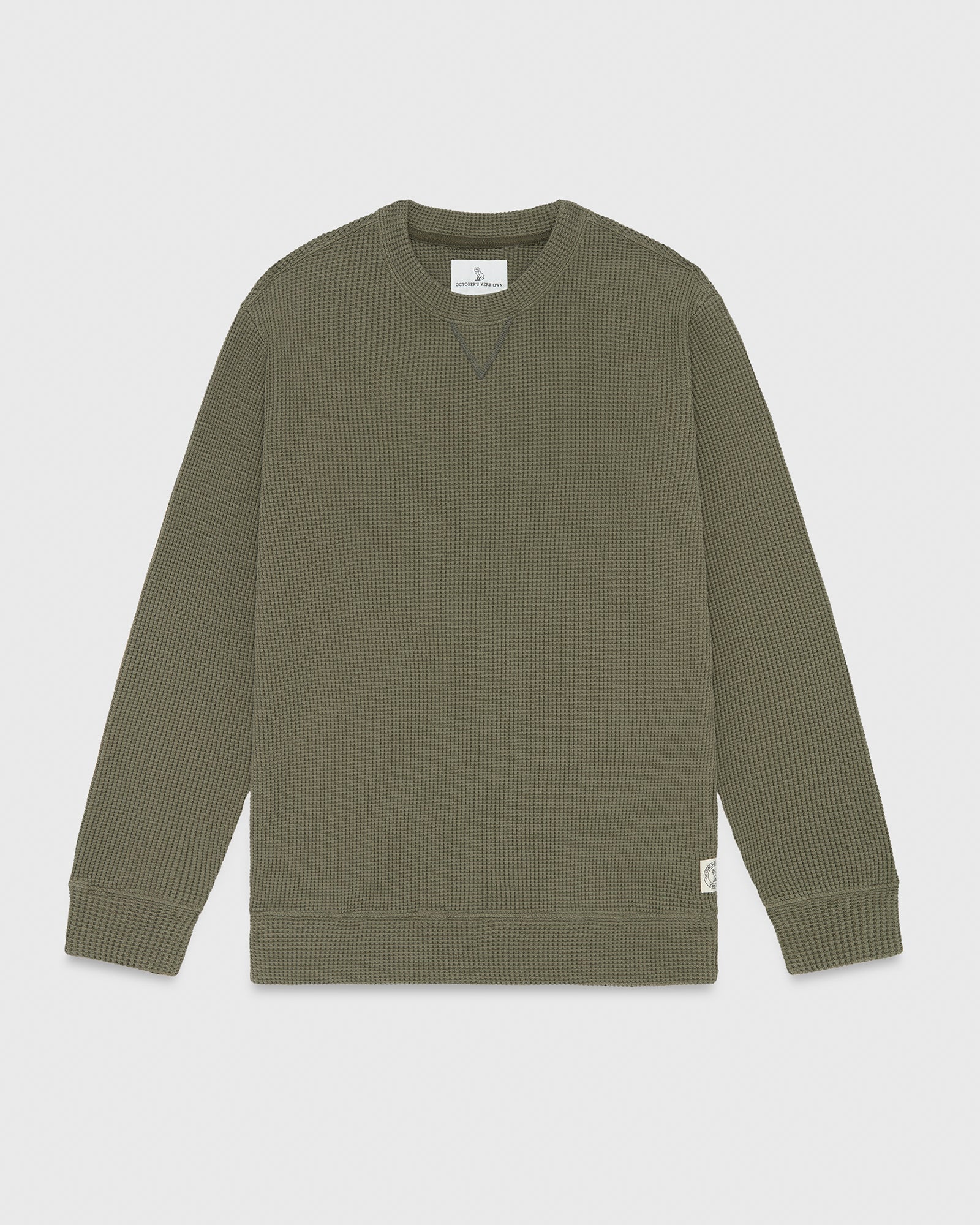 Waffle Longsleeve T-Shirt - Olive