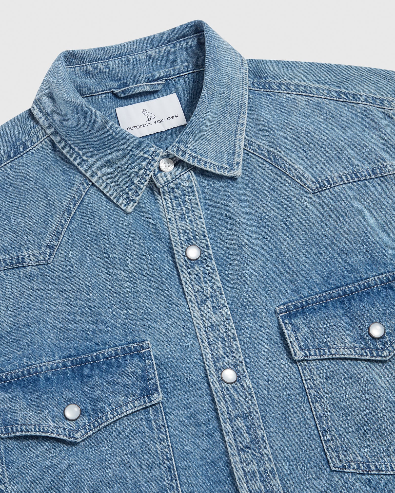 Denim Western Shirt - Washed Indigo