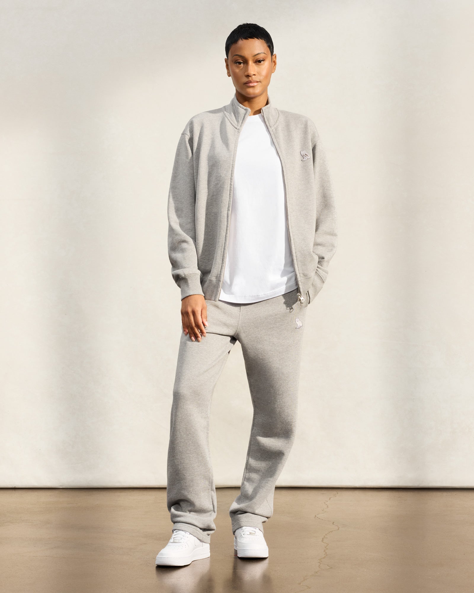 Collegiate Open Hem Sweatpant - Ash Heather Grey - October's Very Own