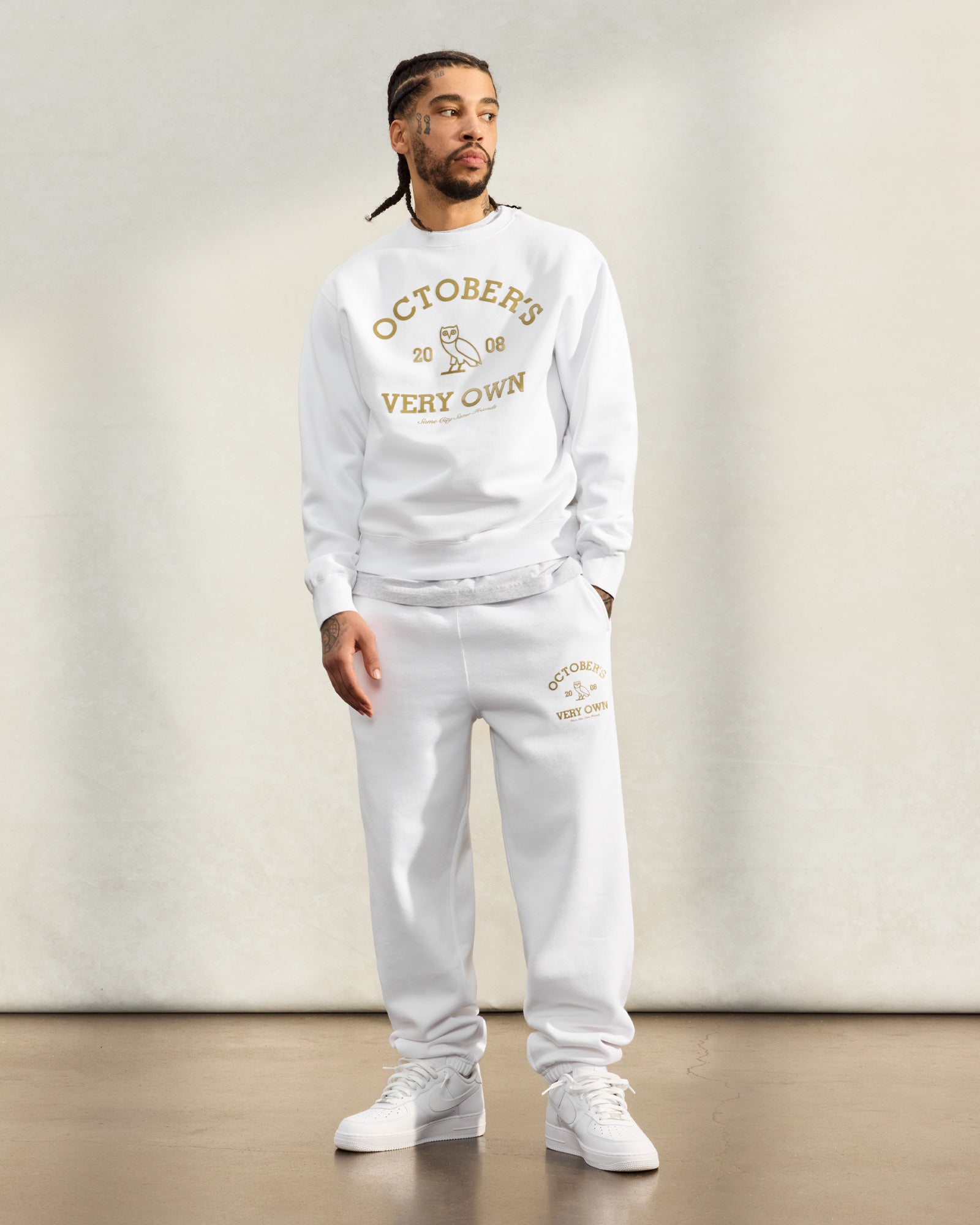 Collegiate Crewneck - White