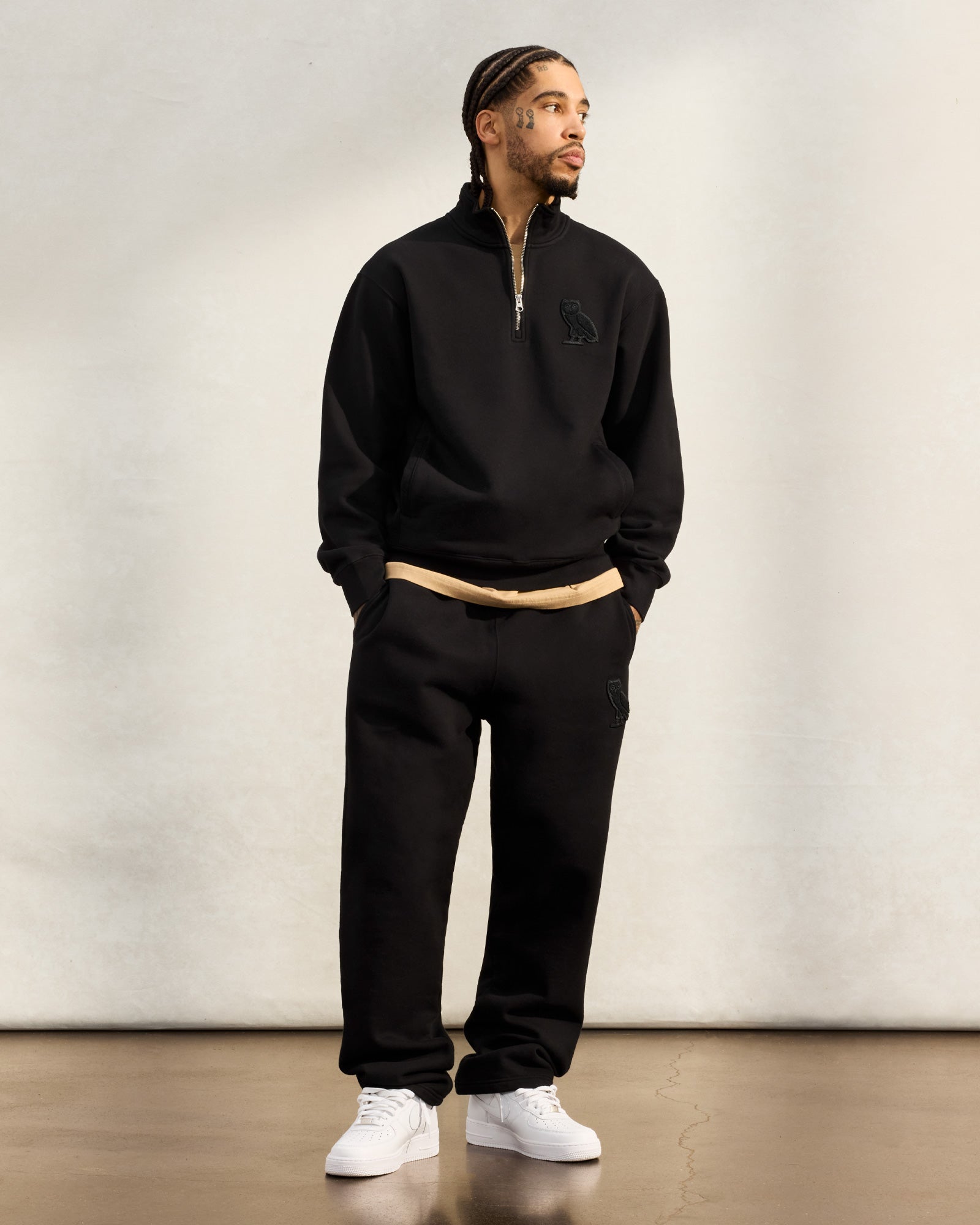 Mini OG Open Hem Sweatpant - Black