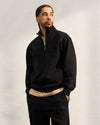 Mini OG Quarter Zip Mockneck Sweatshirt - Black