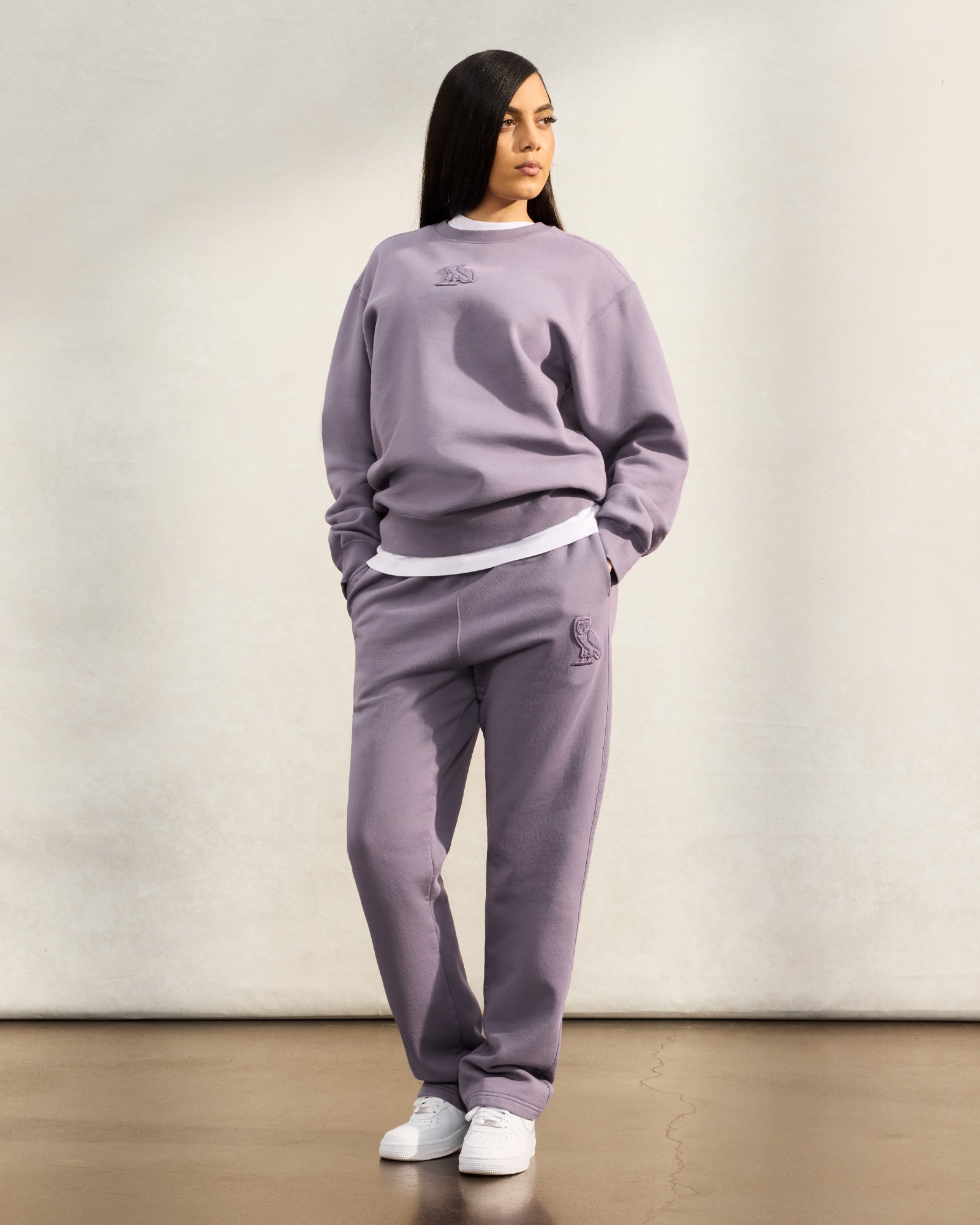 Mini OG Open Hem Sweatpant - Purple