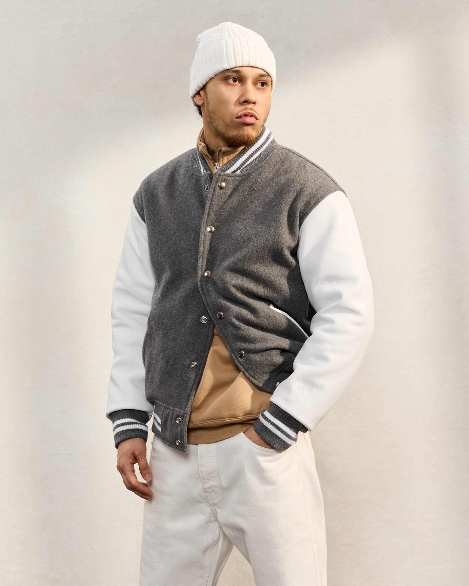 Varsity Jacket - Heather Grey