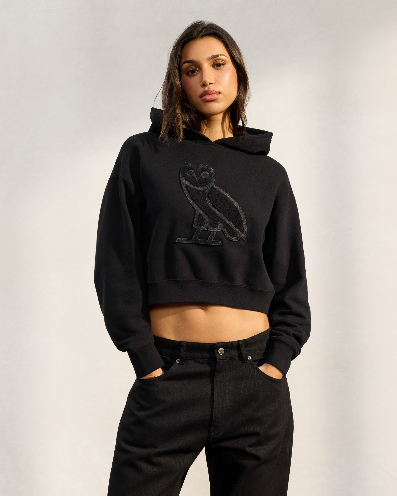 Cropped OG Hoodie - Black