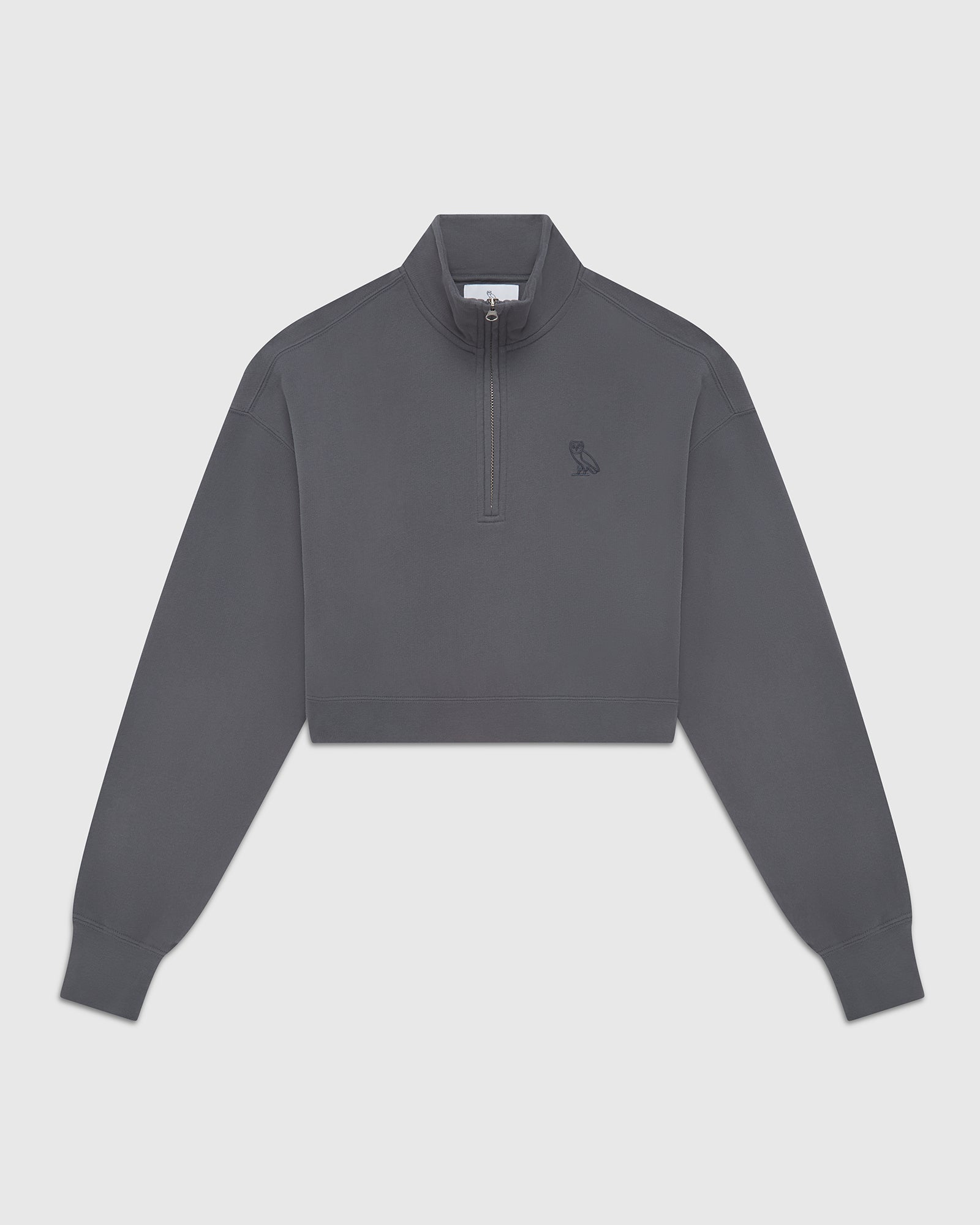 Quarter Zip Mockneck Sweatshirt - Black - October's Very Own