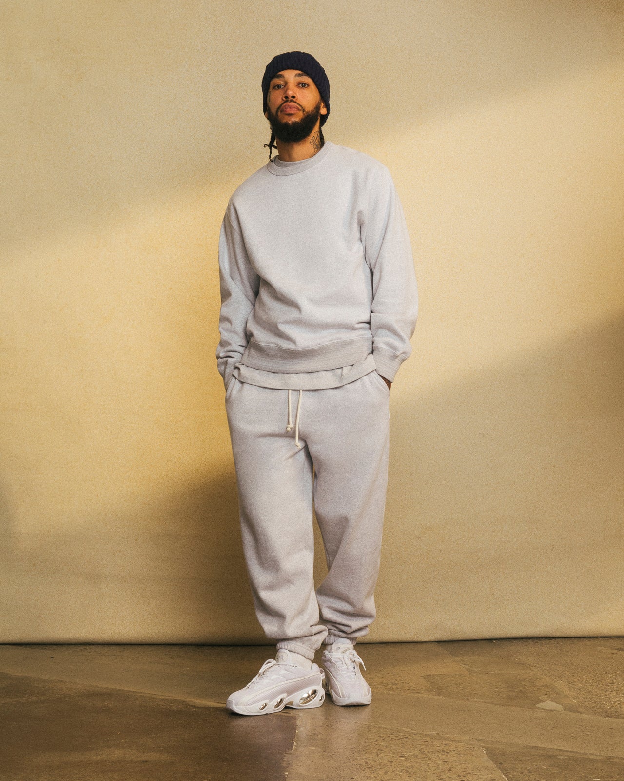 Speckle Fleece Crewneck - Grey