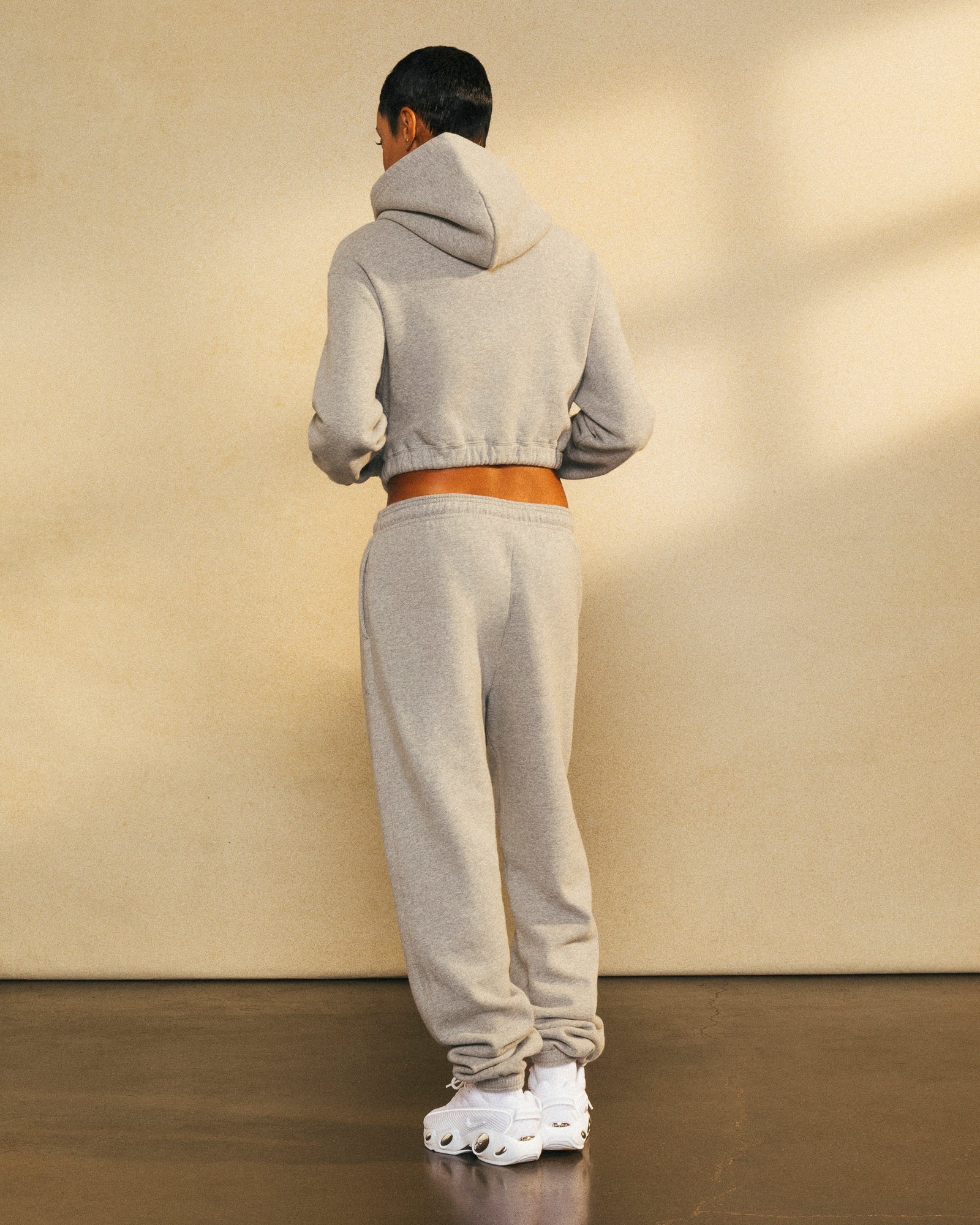 Aura Slim Fit Joggers In Heather Grey/White – Sulfit Clothing