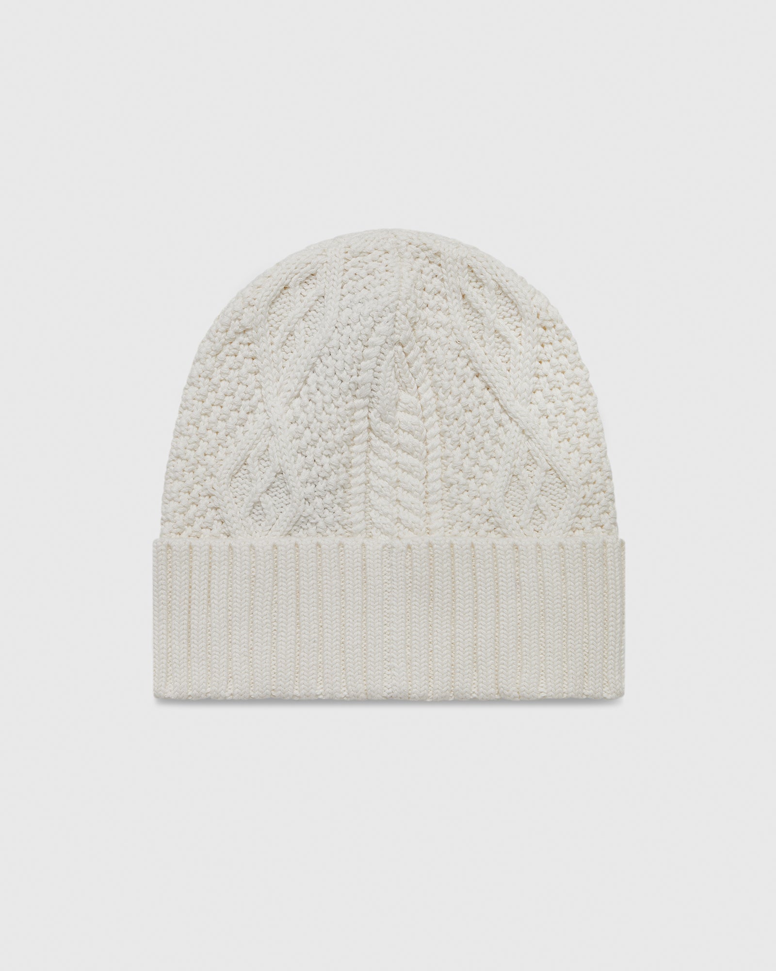 Cable Knit Beanie - Off White