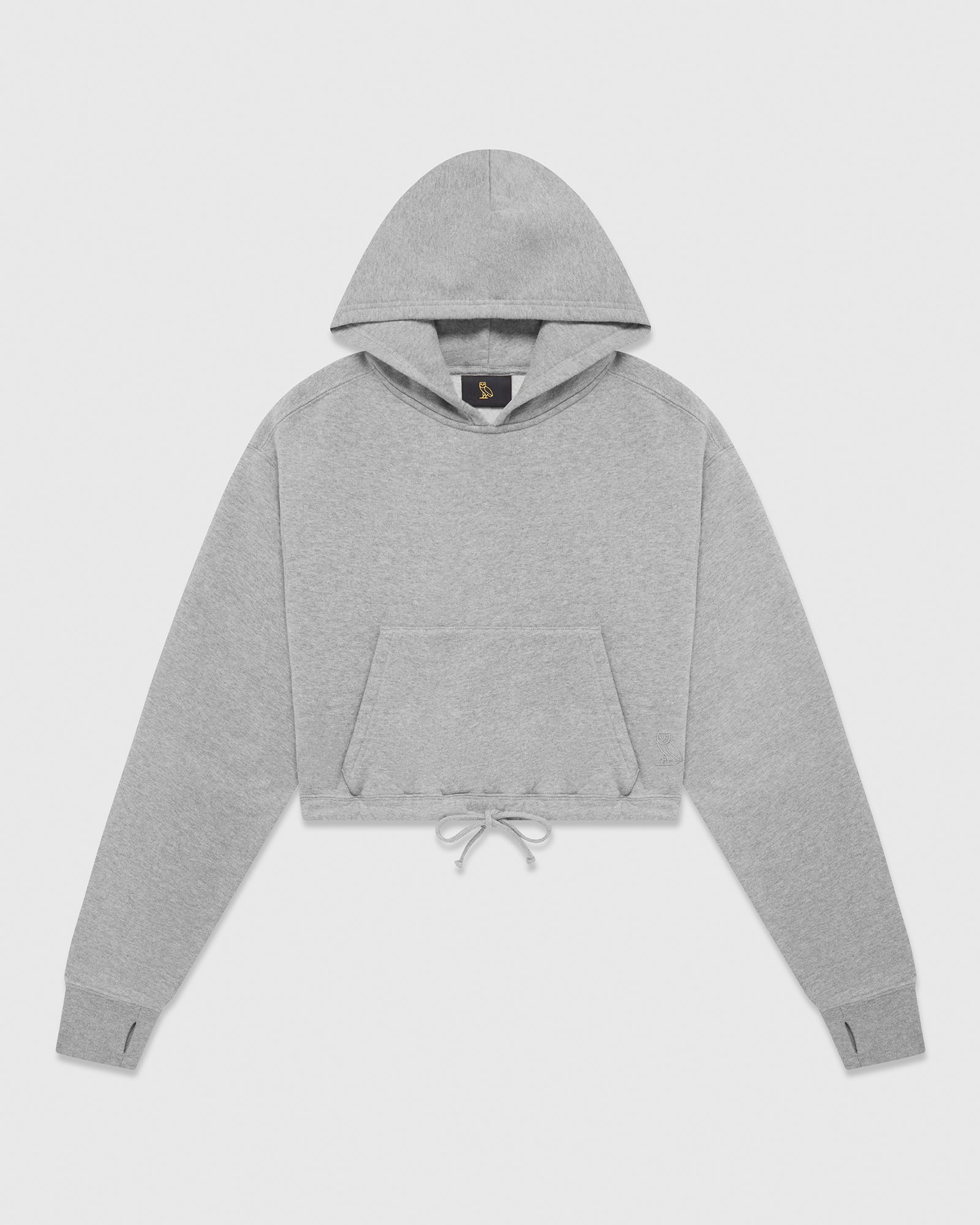 Buy Colsie women hooded heather crop sweatshirt grey Online