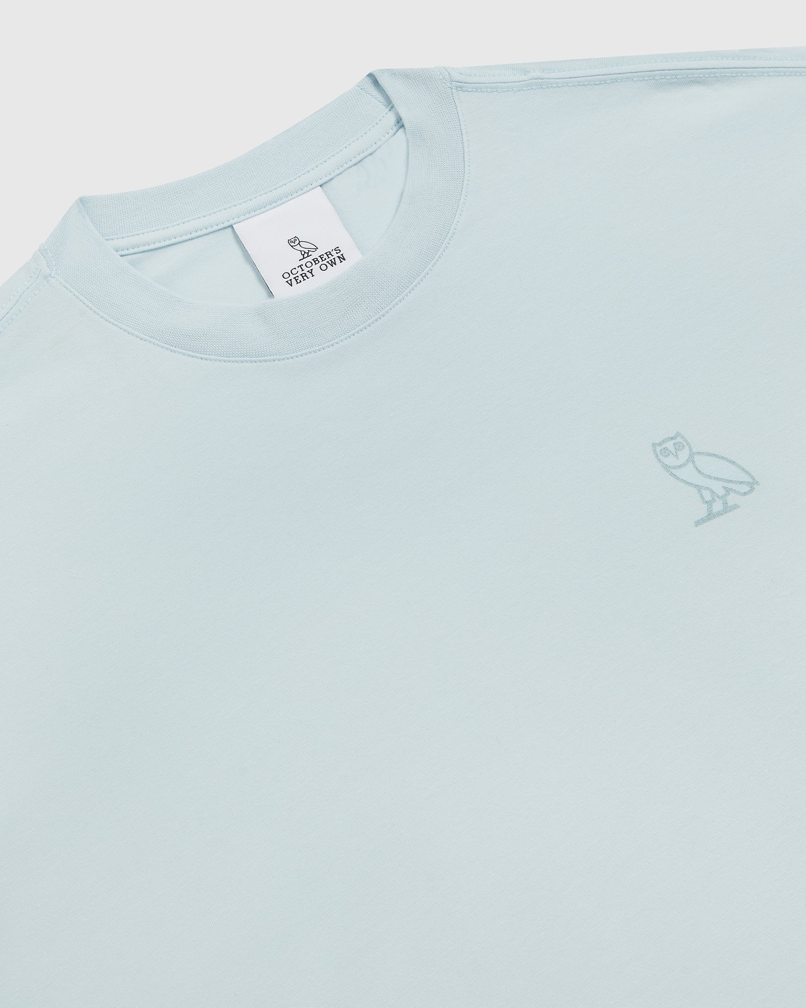 Cropped Longsleeve T-Shirt - Light Blue