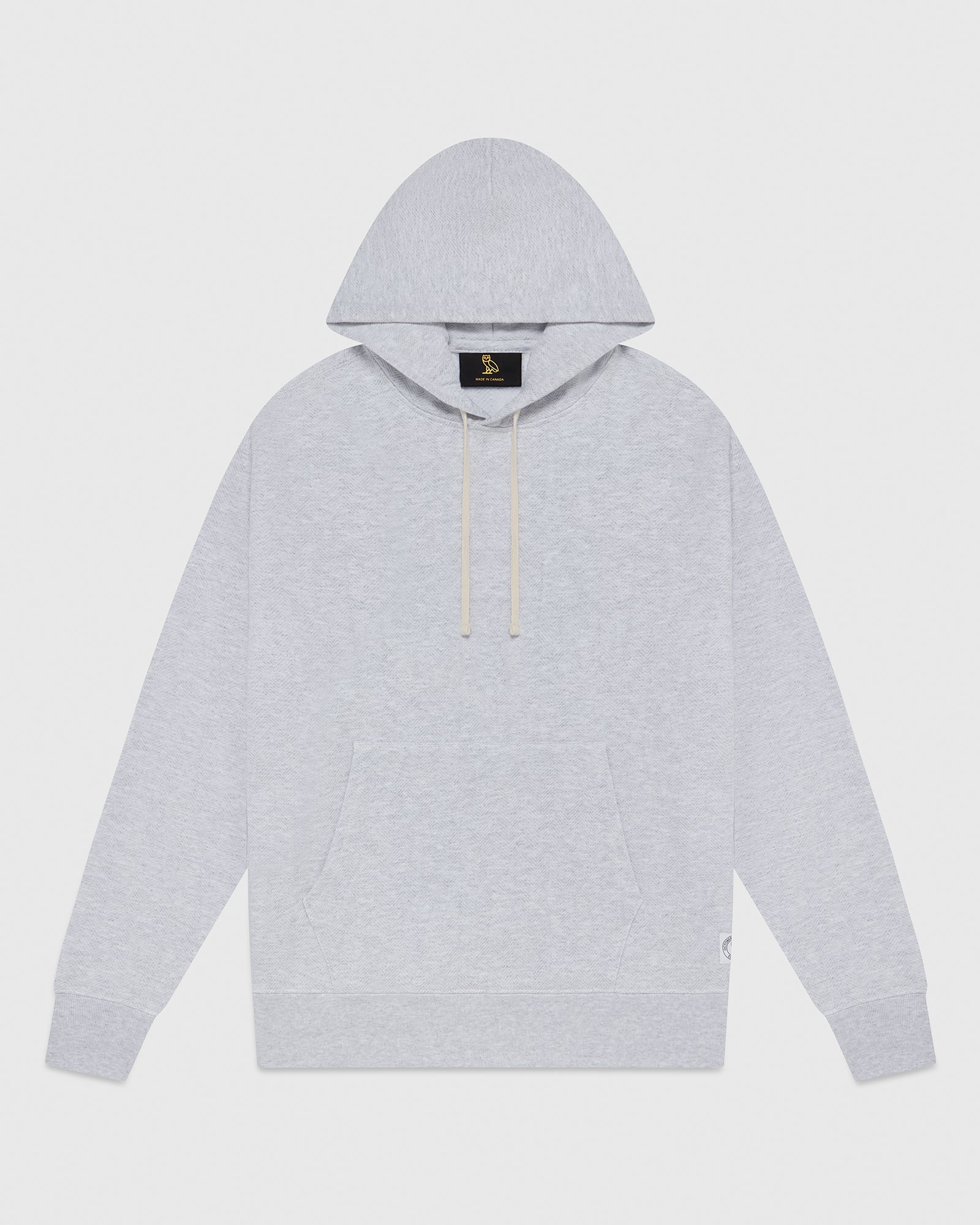 Herringbone Hoodie - Ash Heather Grey