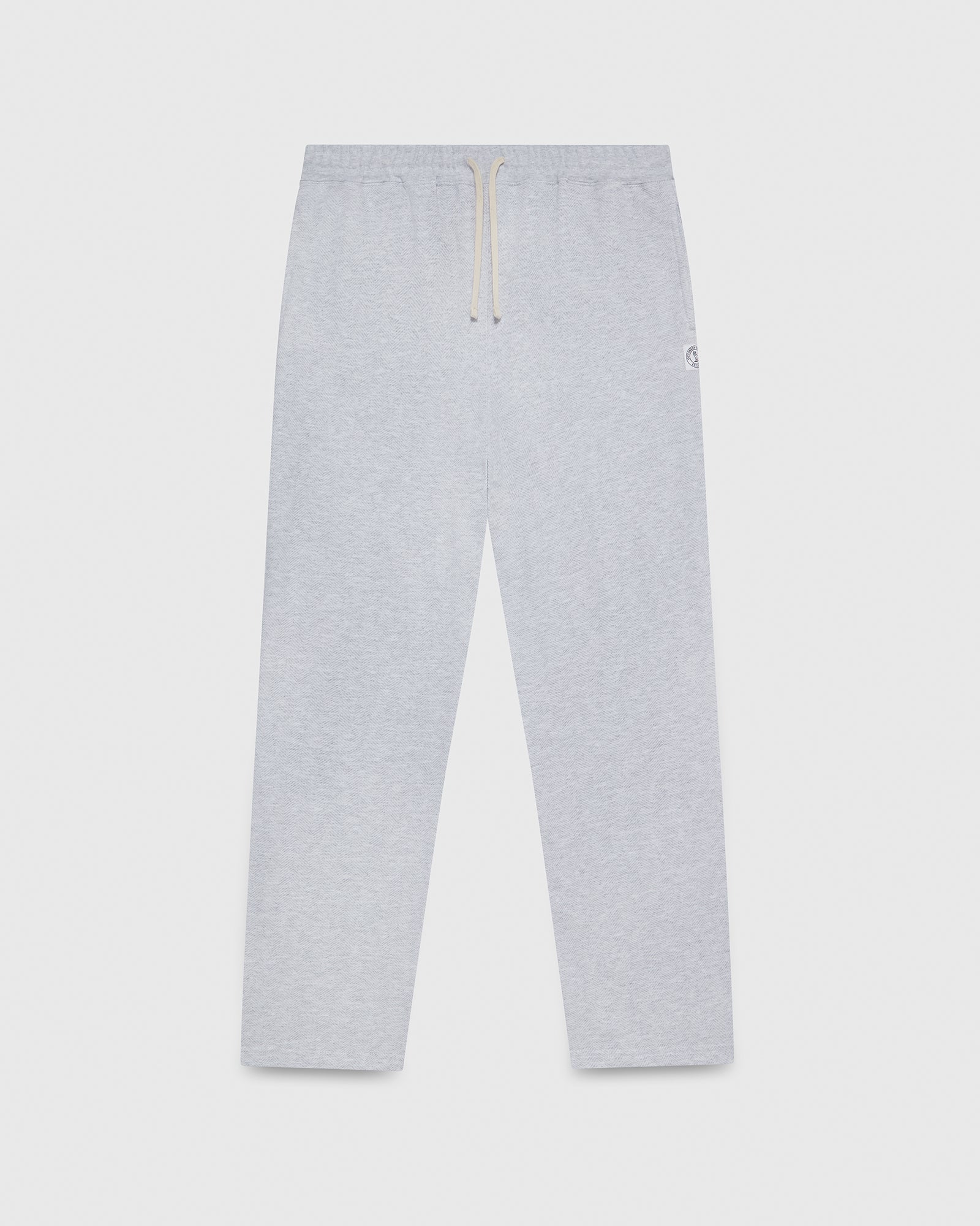 Herringbone Open Hem Sweatpant - Ash Heather Grey