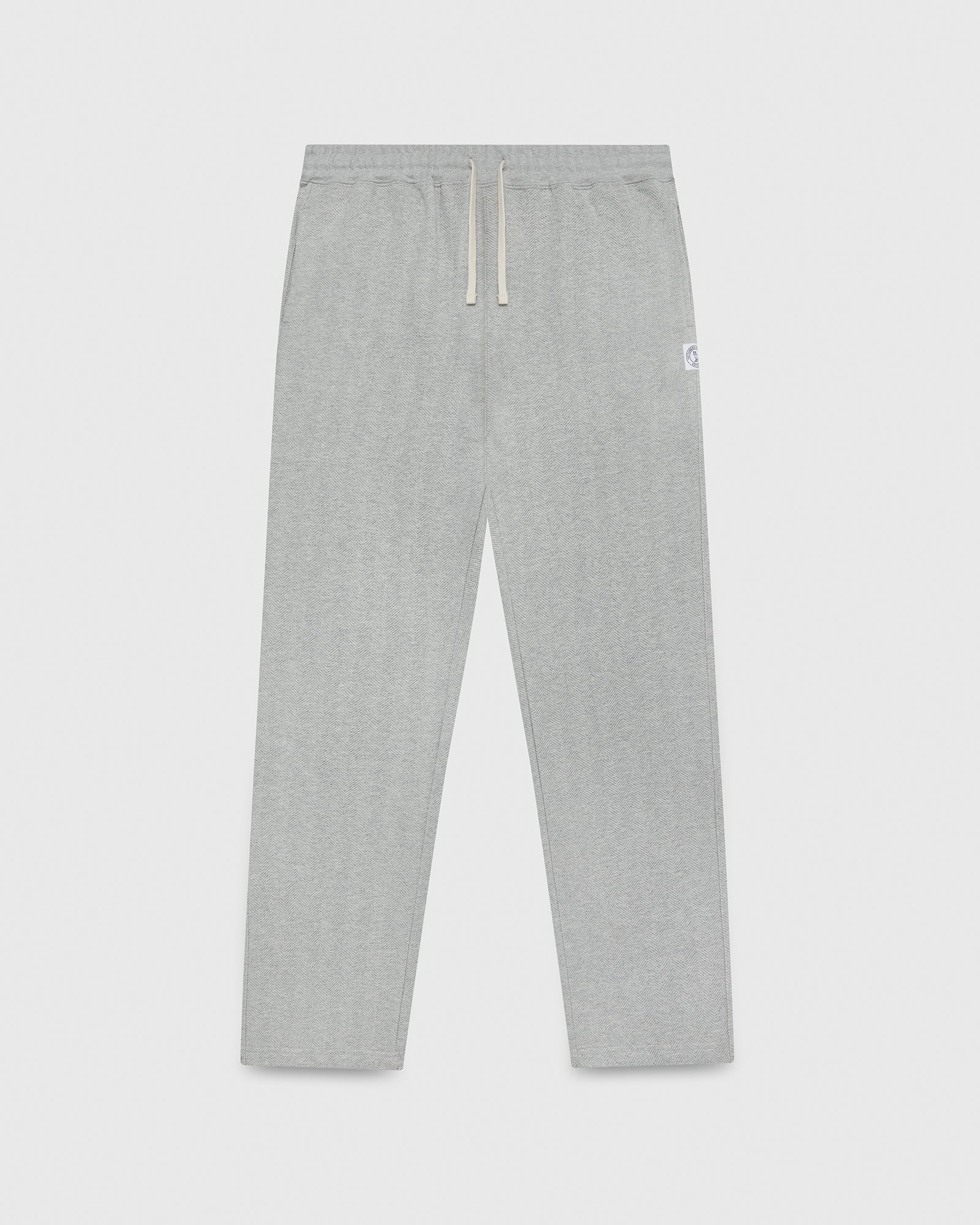 Herringbone Open Hem Sweatpant - Heather Grey