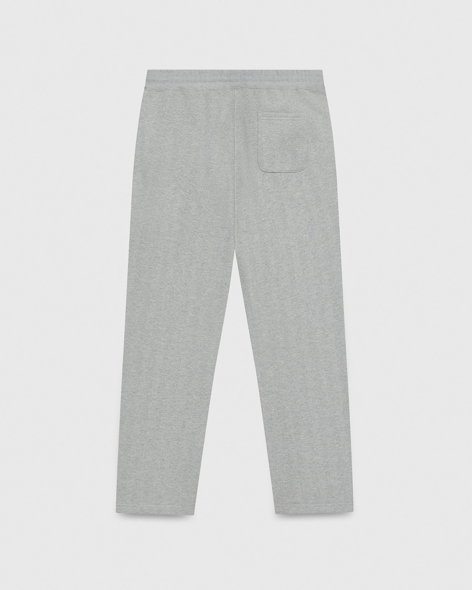 Herringbone Open Hem Sweatpant - Ash Heather Grey