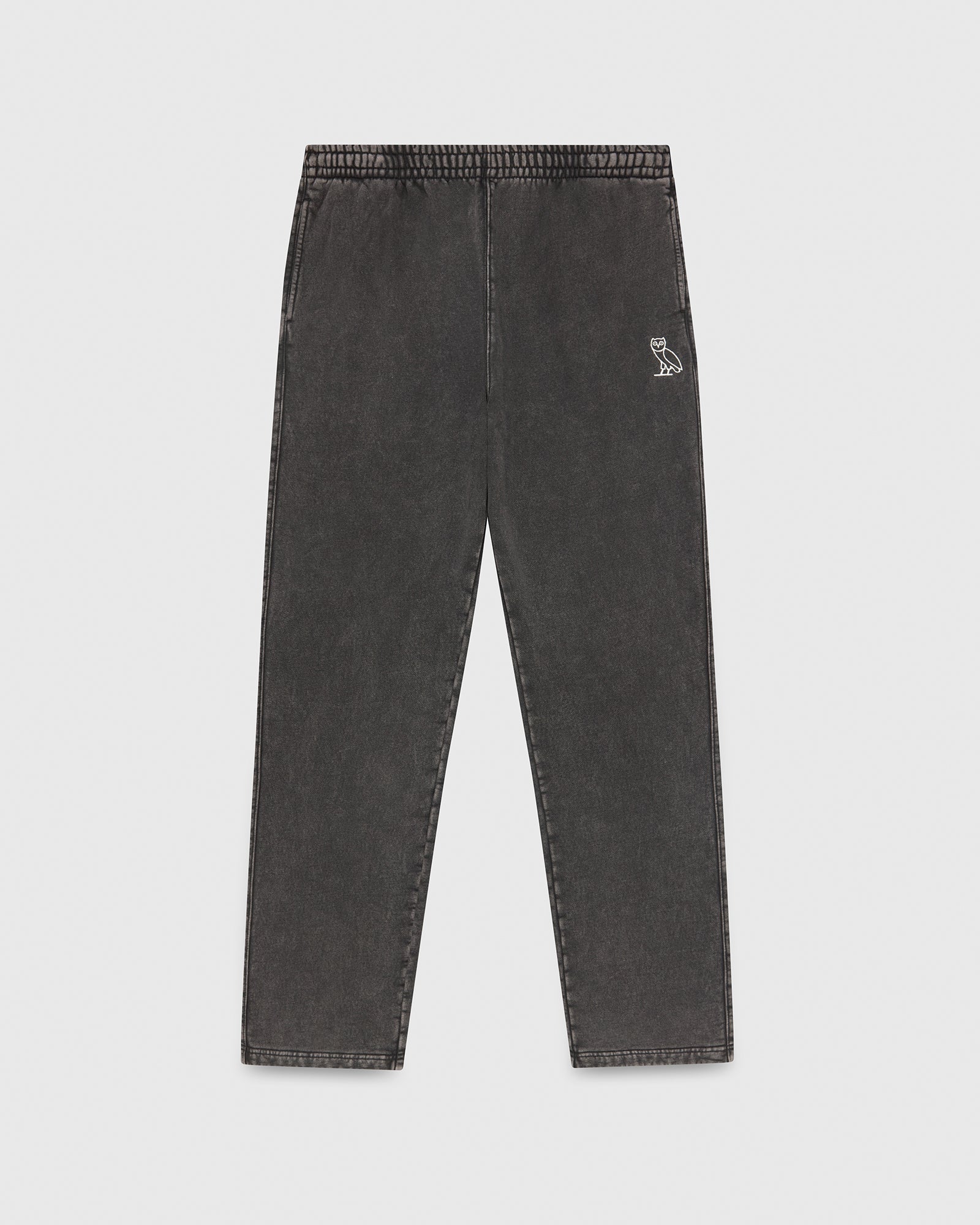 Muskoka Garment Dyed Open Hem Sweatpant - Black