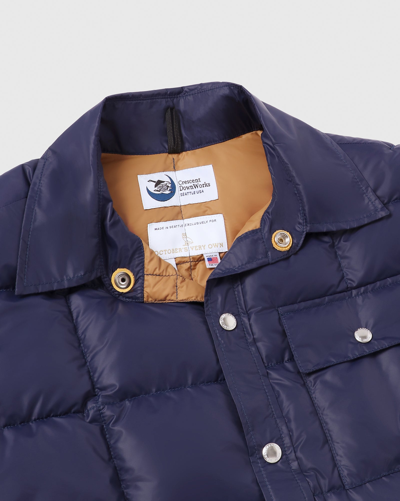 Crescent Down Works Down Shirt - Navy