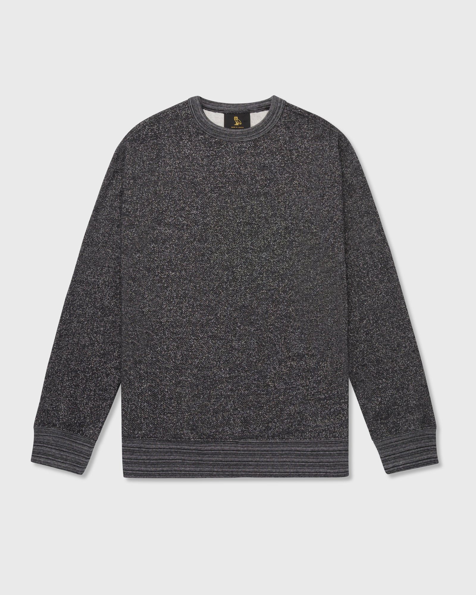 Speckle Fleece Crewneck - Black