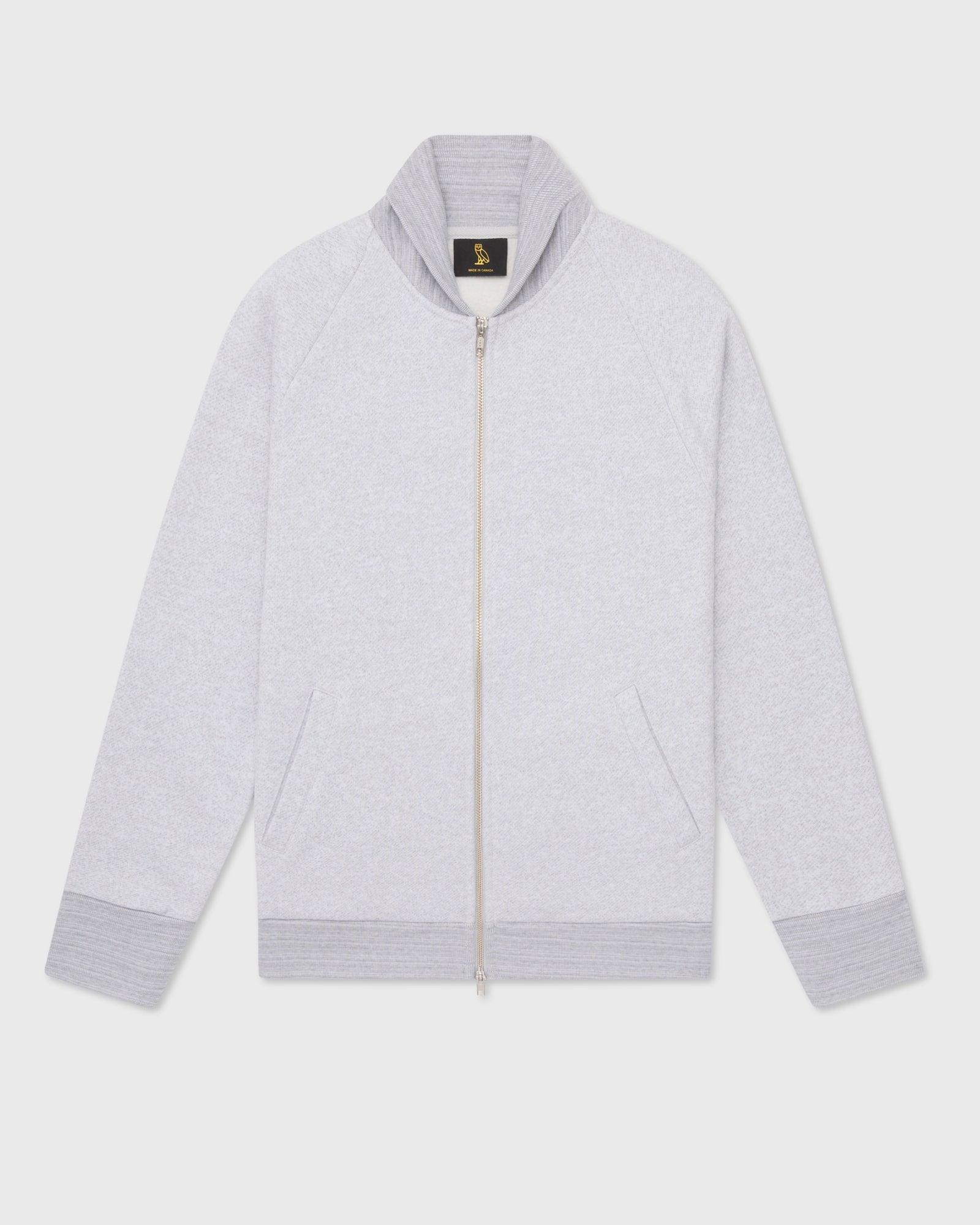 Speckle Fleece Full-Zip Cardigan - Grey