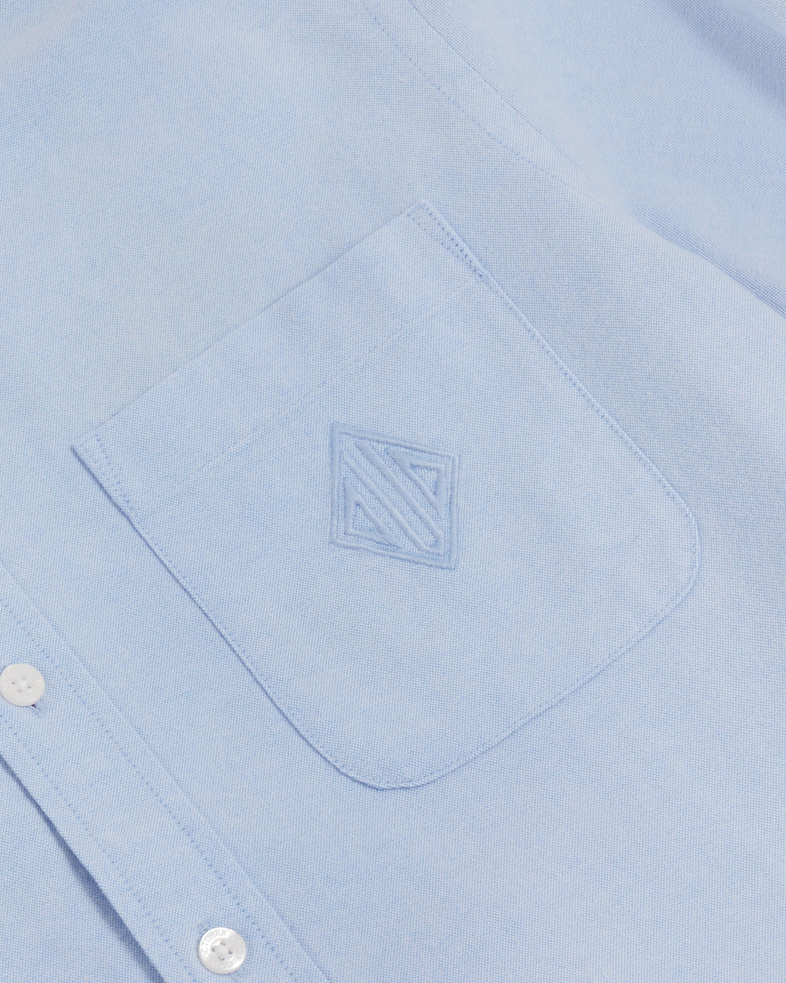 Monogram Oxford Shirt - Light Blue