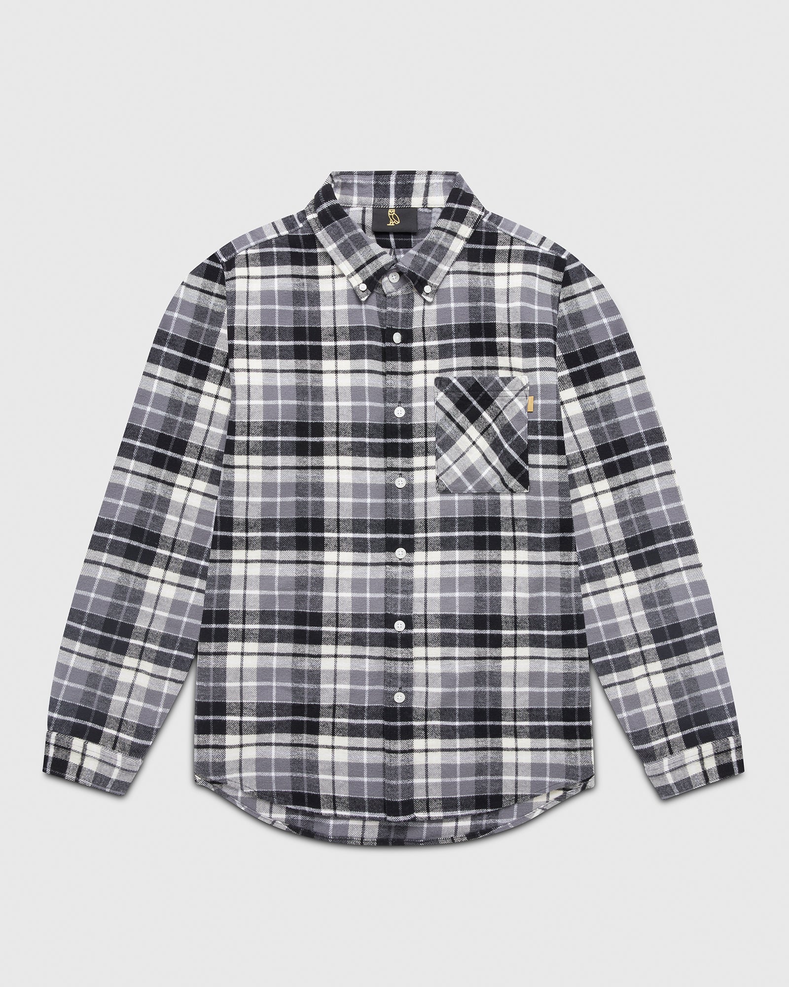 Plaid Flannel Shirt - Black