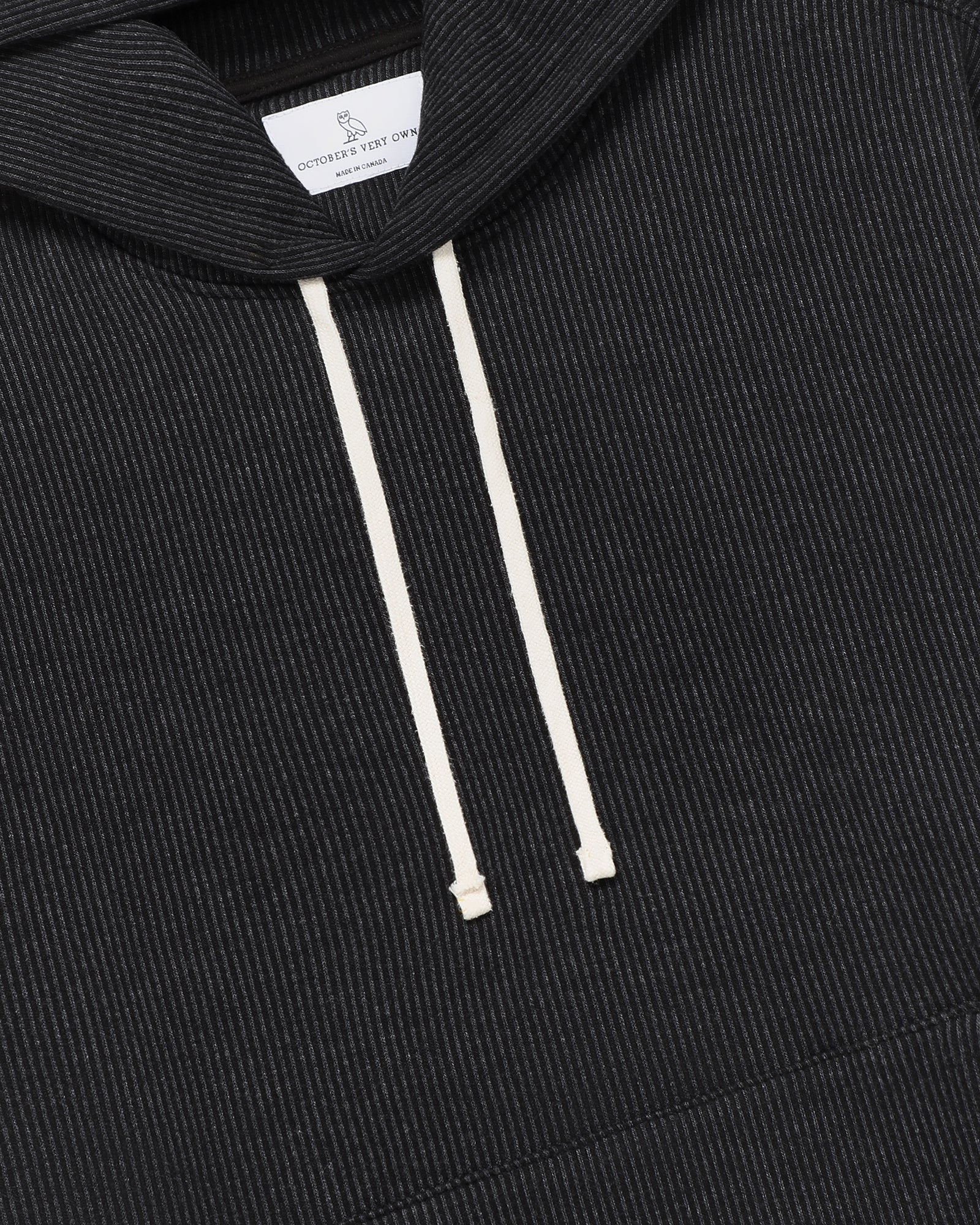 Seersucker Fleece Hoodie - Black/Charcoal