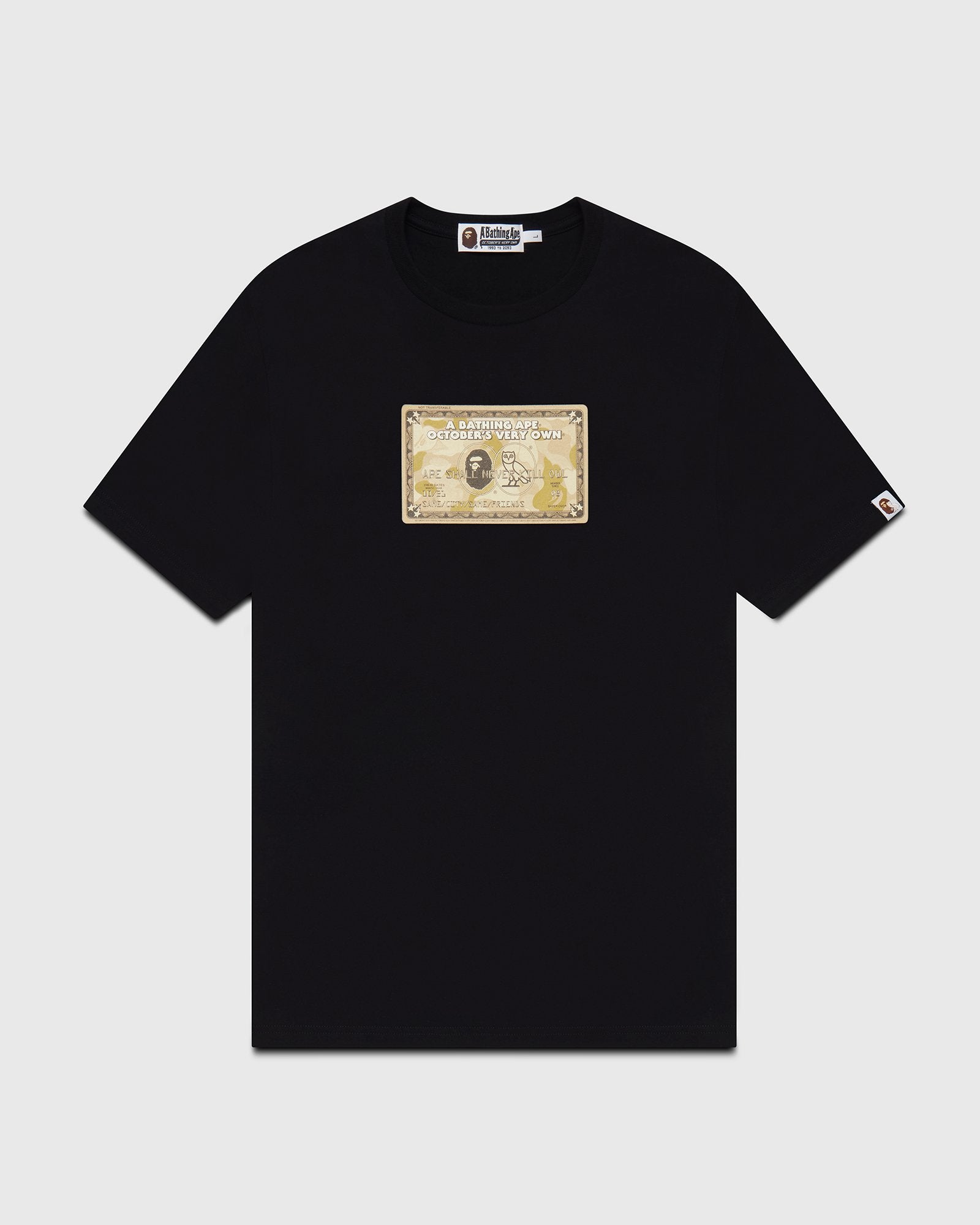 black and gold bape shirt