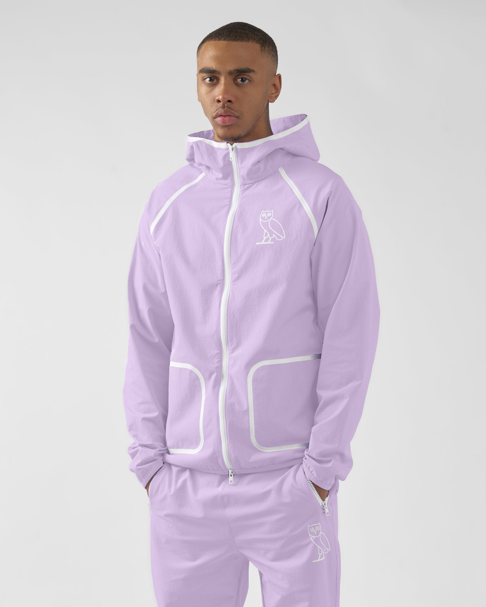 pale purple hoodie