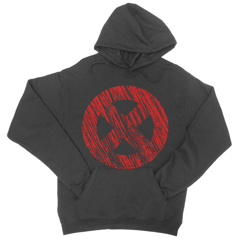 X Logo Distressed Vintage look Hoodie Sweatshirt - Shirtasaurus