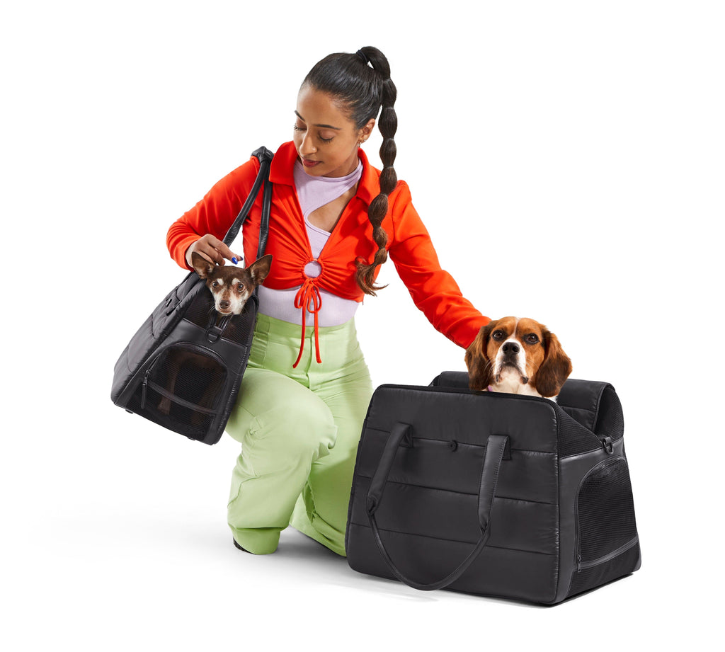 Payton Pet Carrier - Black Quilted