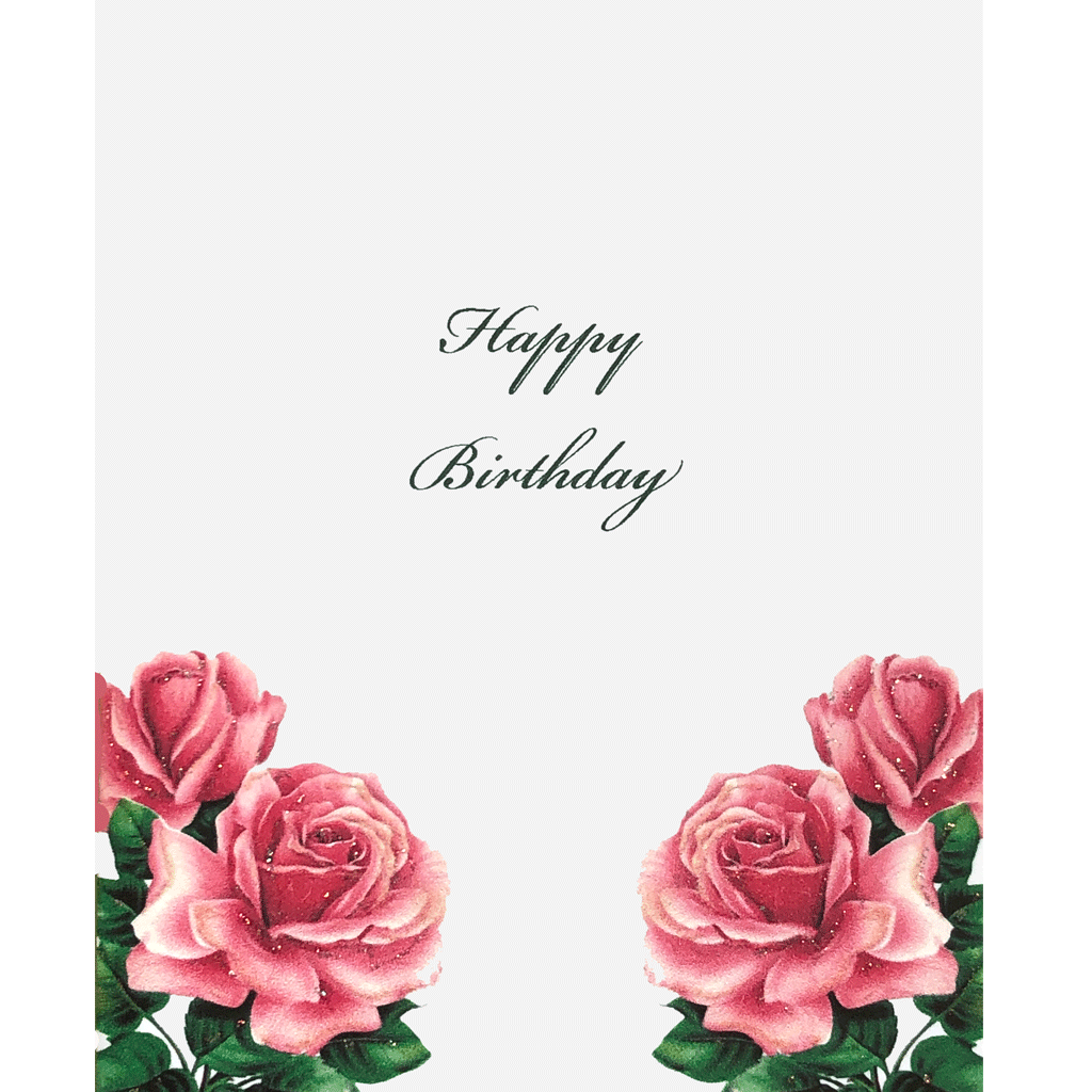 happy bday card with roses