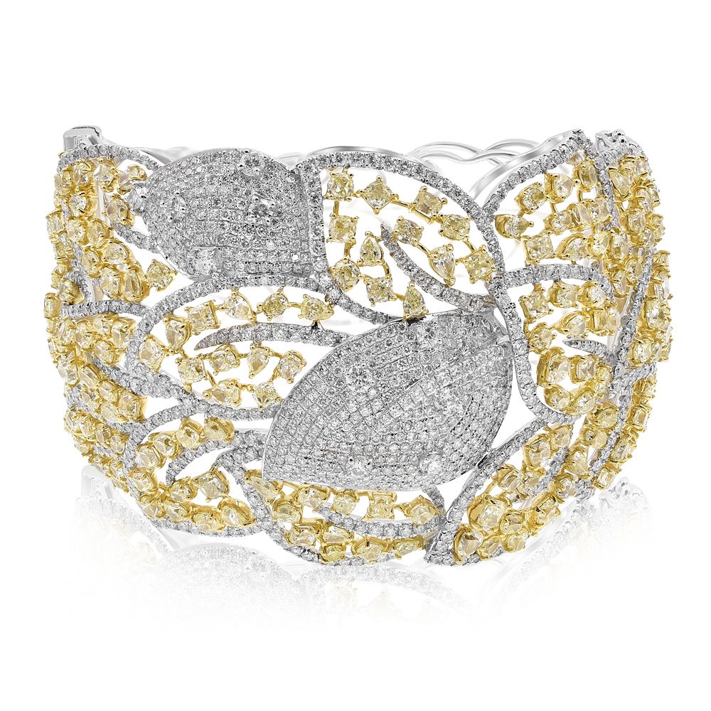 Fancy Yellow & White Diamond Fashion Bracelet