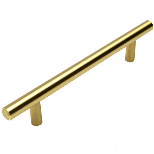 Cosmas 305-128BB Brushed Brass Euro Way Bar Pull