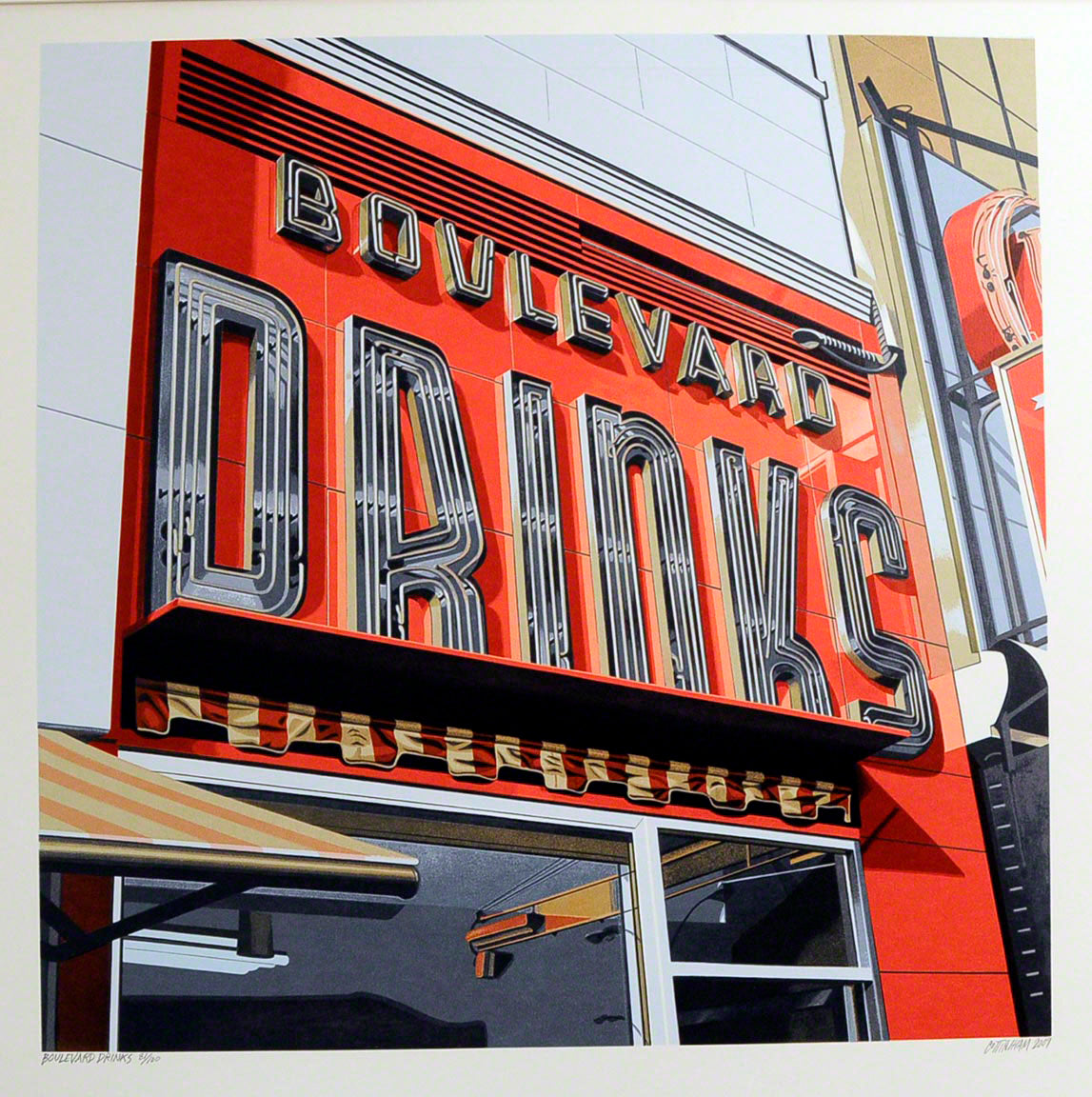 American Signs BOULEVARD DRINKS by Robert Cottingham