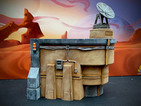 starwars shatterpoint terrain in a sandstone style with metal parts