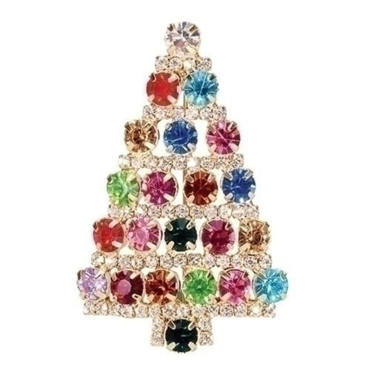 Crystal Christmas Tree Pin