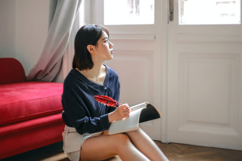 Woman writing a letter