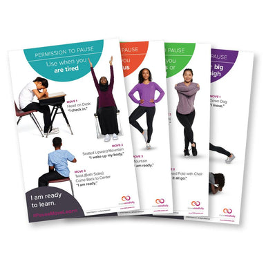 MoveMindfully® Permission To Pause Posters: Youth (Set Of 4)