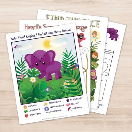 Violet Elephant Activity Book