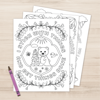 PeaceMakers Affirmation Coloring Sheets