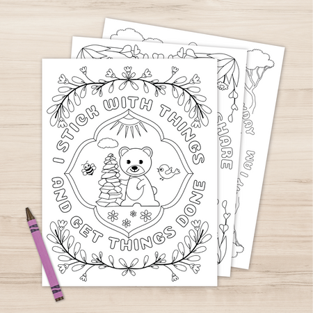 PeaceMakers Affirmation Coloring Sheets