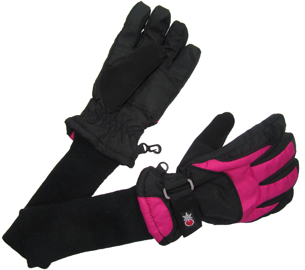 pink snow gloves