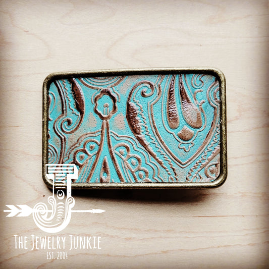 The Jewelry Junkie Turquoise Slab Belt Buckle 901a