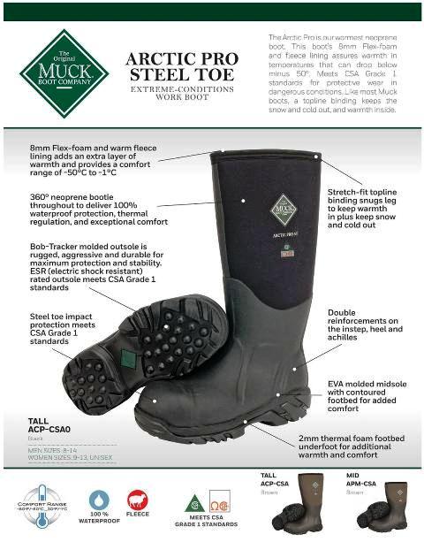 muck boots arctic sport steel toe