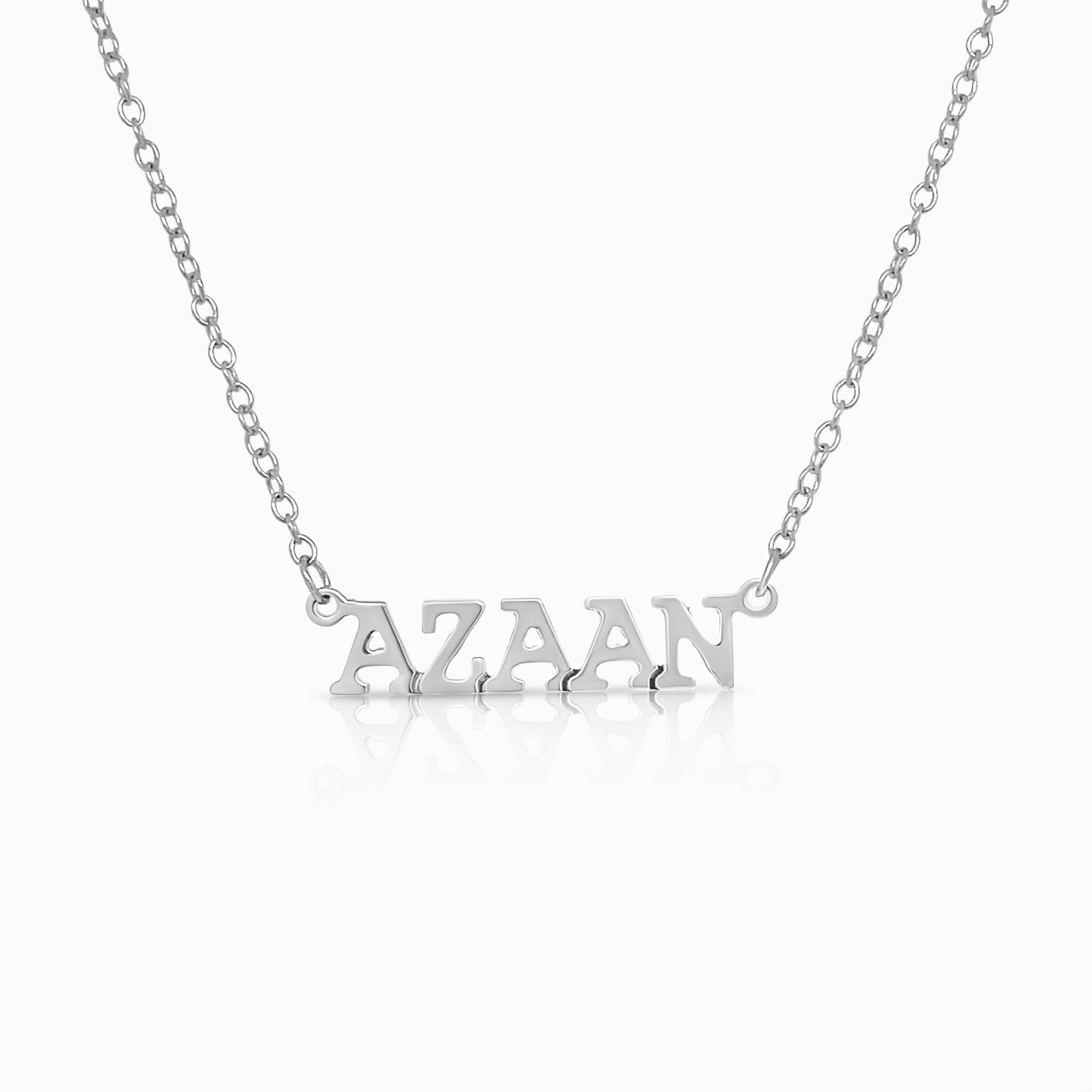 *NEW* COURIER BLOCK NAME PLATE NECKLACE